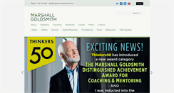 Desktop Screenshot of marshallgoldsmith.com